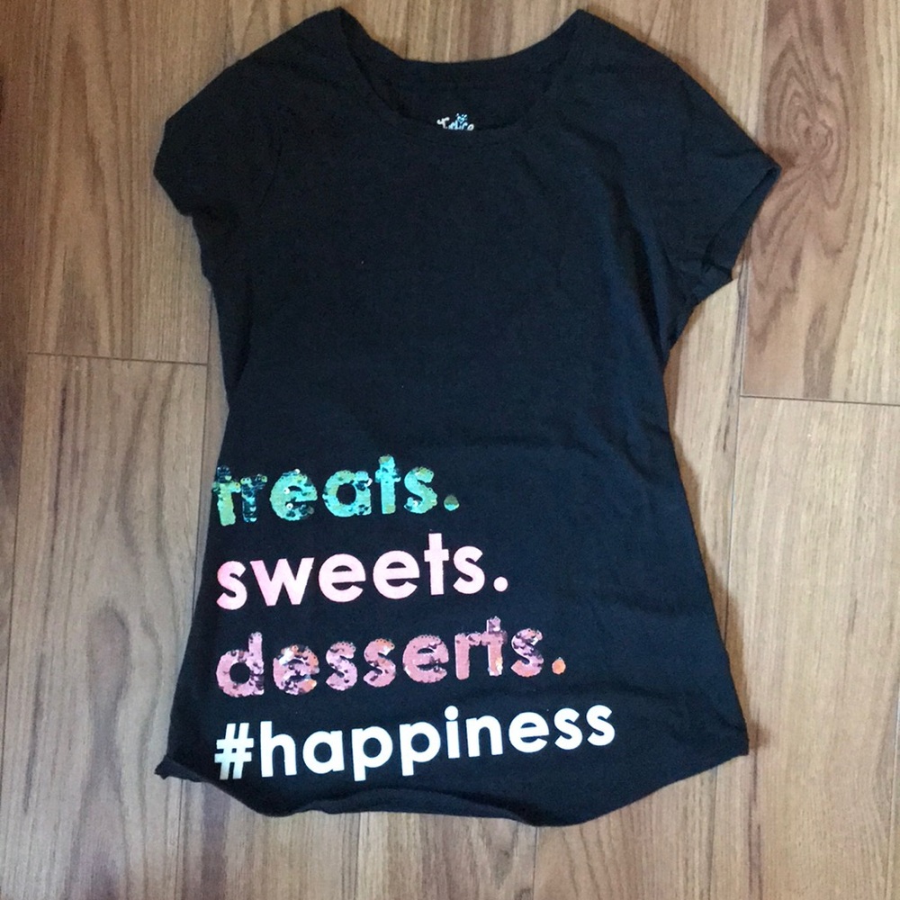 Black Flippy and Sparkly TeeShirt
